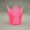 Large Muffin Greaseproof paper Baking cupcake cups, 2-1/4" x 4" Pink printed with Polka Dot Tulip Baking Cup(Large) (125pcs)